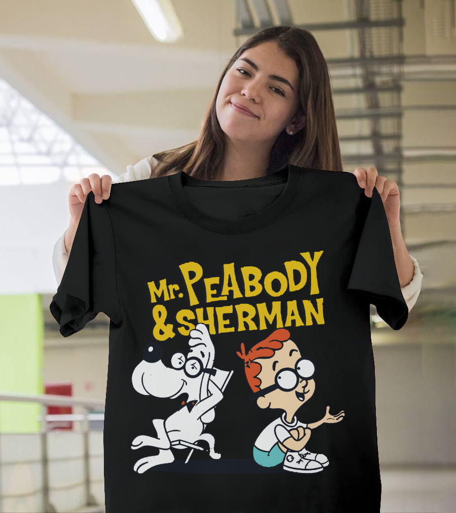 Mr Peabody And Sherman Cartoon Characters T-Shirt