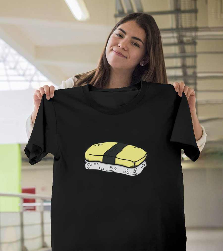 Yummy Egg Nori Wrap Sushi Kawaii Cartoon T-Shirt