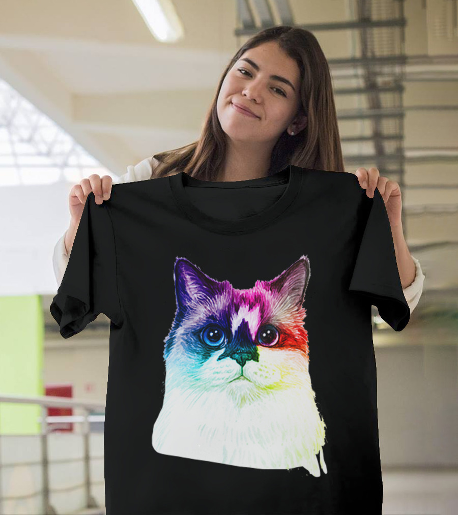 Birman Cat Rainbow Pride Colors T-Shirt
