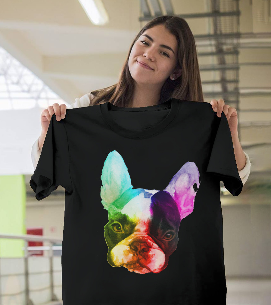 Boston Terrier Rainbow Pride Colors T-Shirt