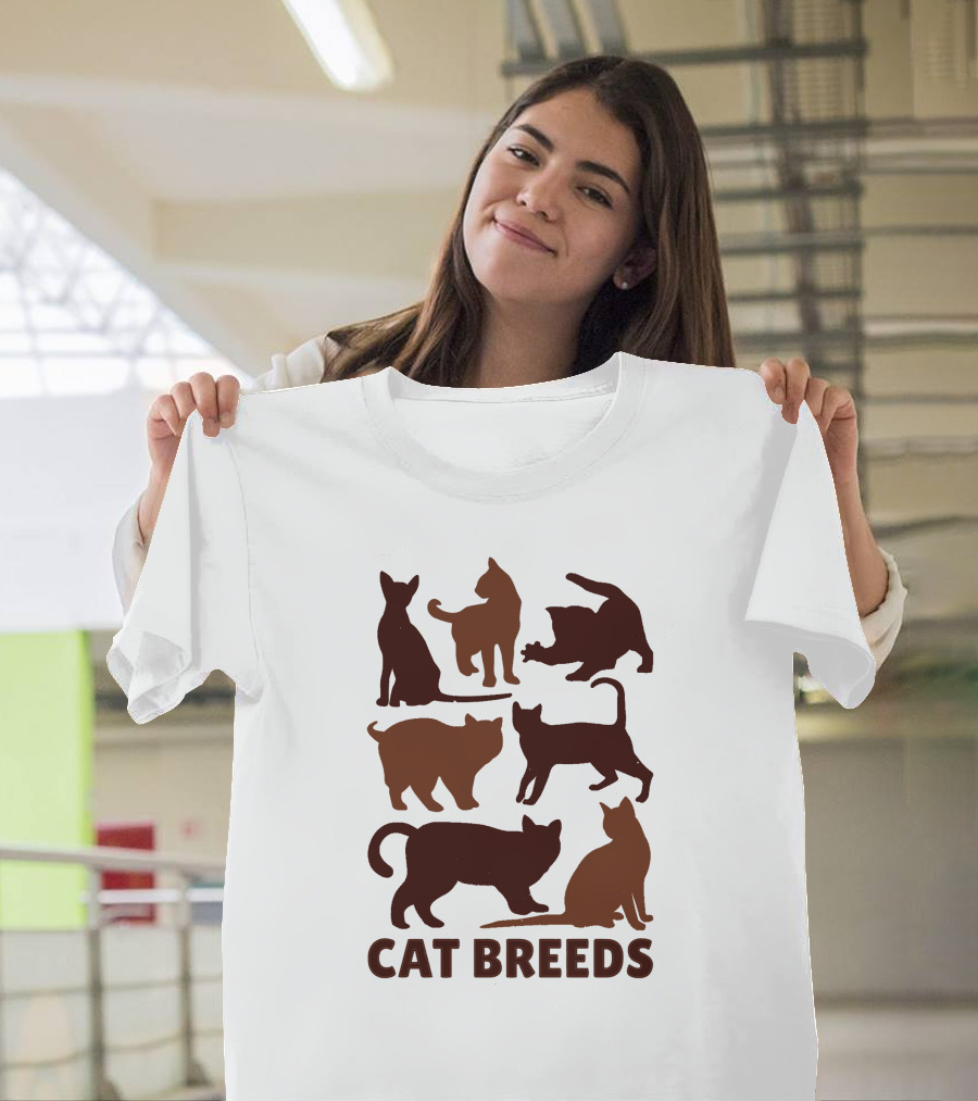Cat Breeds Silhouette Collection T-Shirt