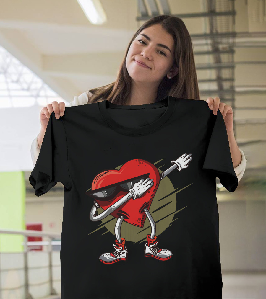 Dabbing Heart with Sunglasses in Sneakers T-Shirt