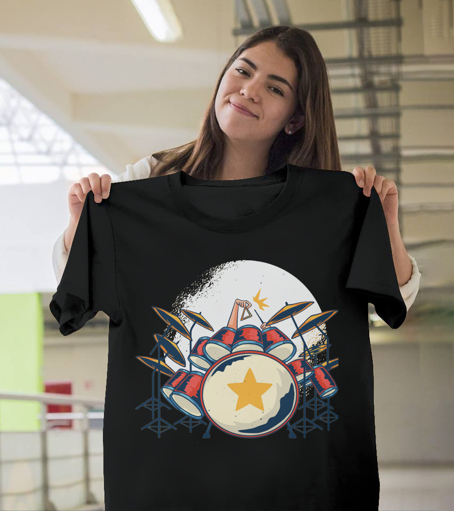 Drums Star Moon Burst T-Shirt