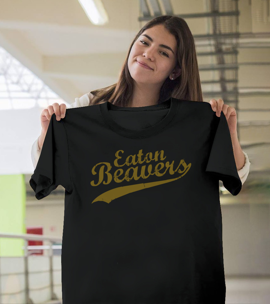 Eaton Beavers Vintage Sports Style Script T-Shirt