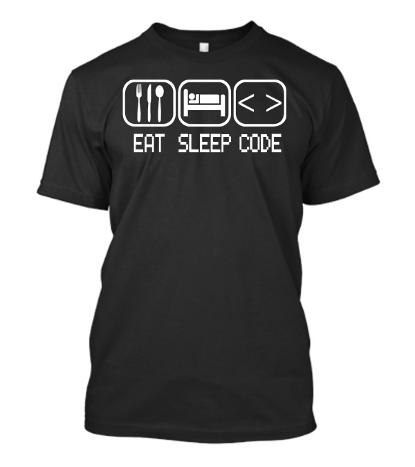 Eat Sleep Code Programmer Lifestyle Icons T-Shirt