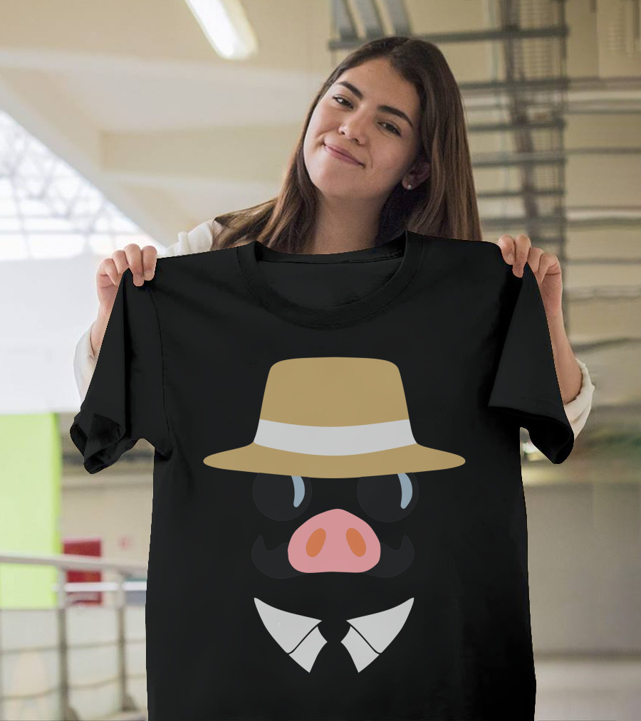 Minimal Porco Rosso Iconic Hat and Glasses T-Shirt