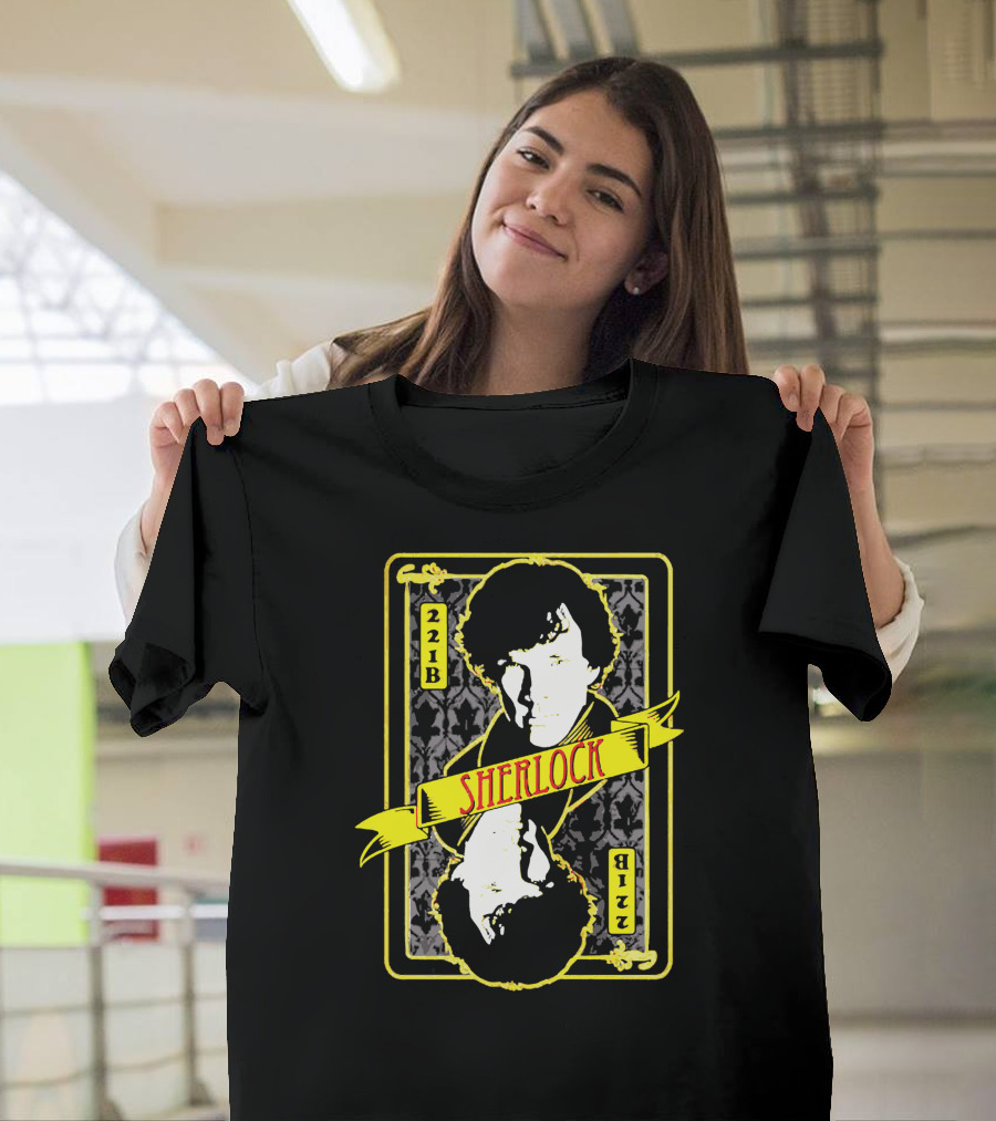 Sherlock 221B Playing Card T-Shirt