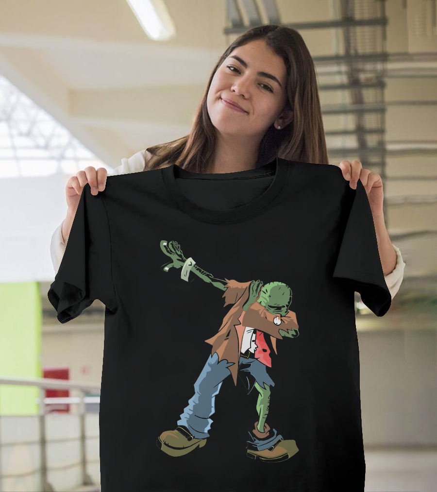 Zombie Dab Character in Ripped Clothes and Sneakers T-Shirt