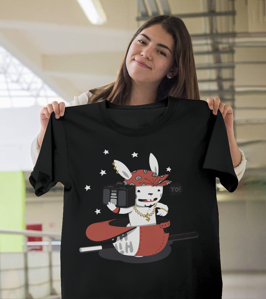 Magic From The Ghetto Rabbit with Boombox and Bandana T-Shirt