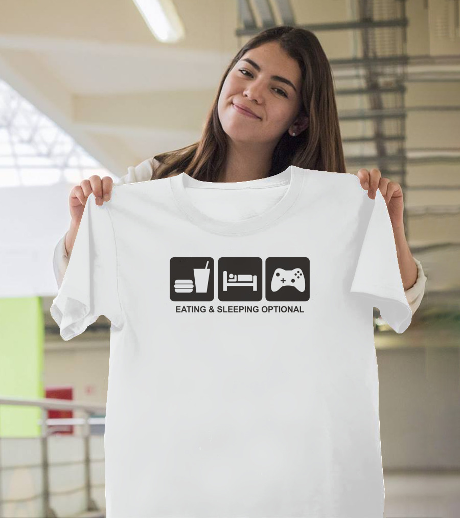 Eating and Sleeping Optional Eat Sleep Game T-Shirt