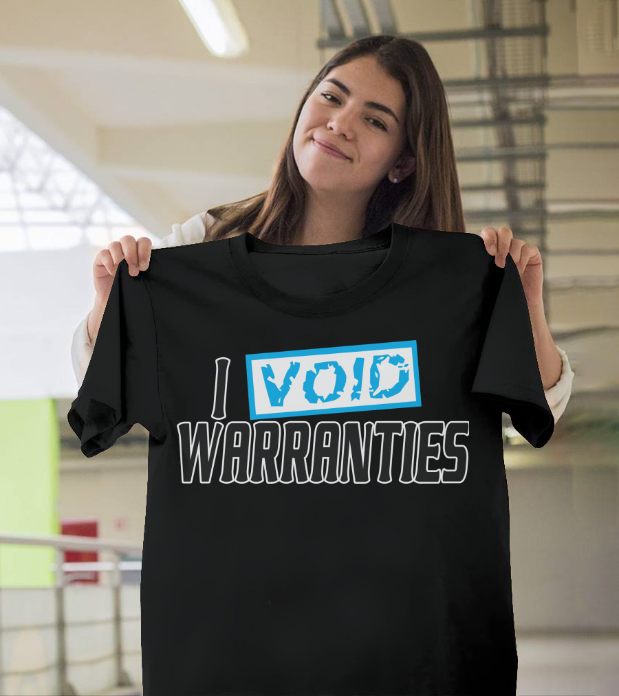 I Void Warranties Blue Stamp T-Shirt
