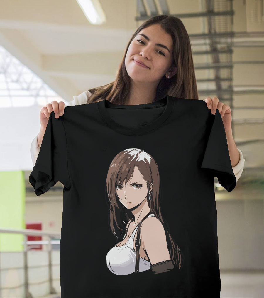 Tifa Lockhart Final Fantasy Character Bust Art Fan Favorite Gaming T-Shirt