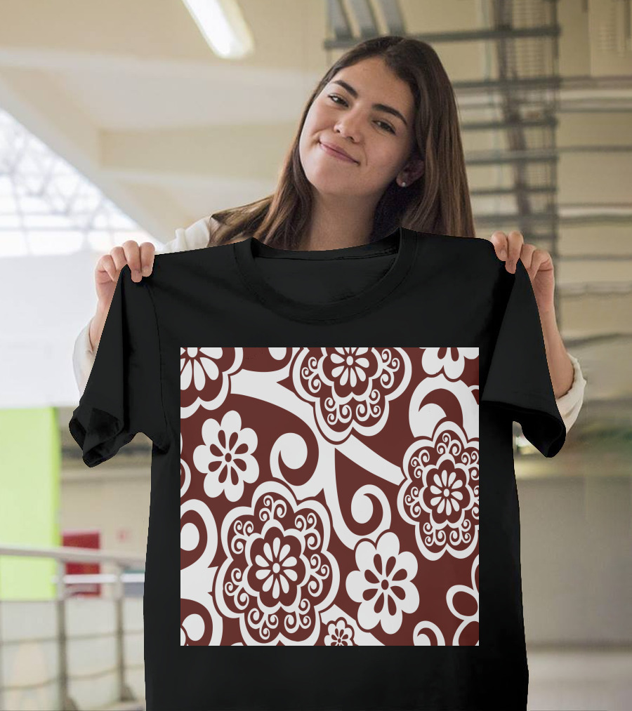 Ethnic Floral Patterns Swirl T-Shirt