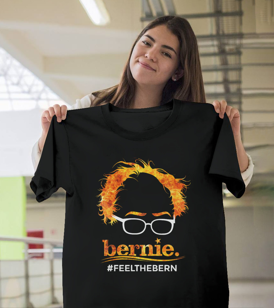 bernie #FEELTHEBERN Glasses Flame Hair T-Shirt