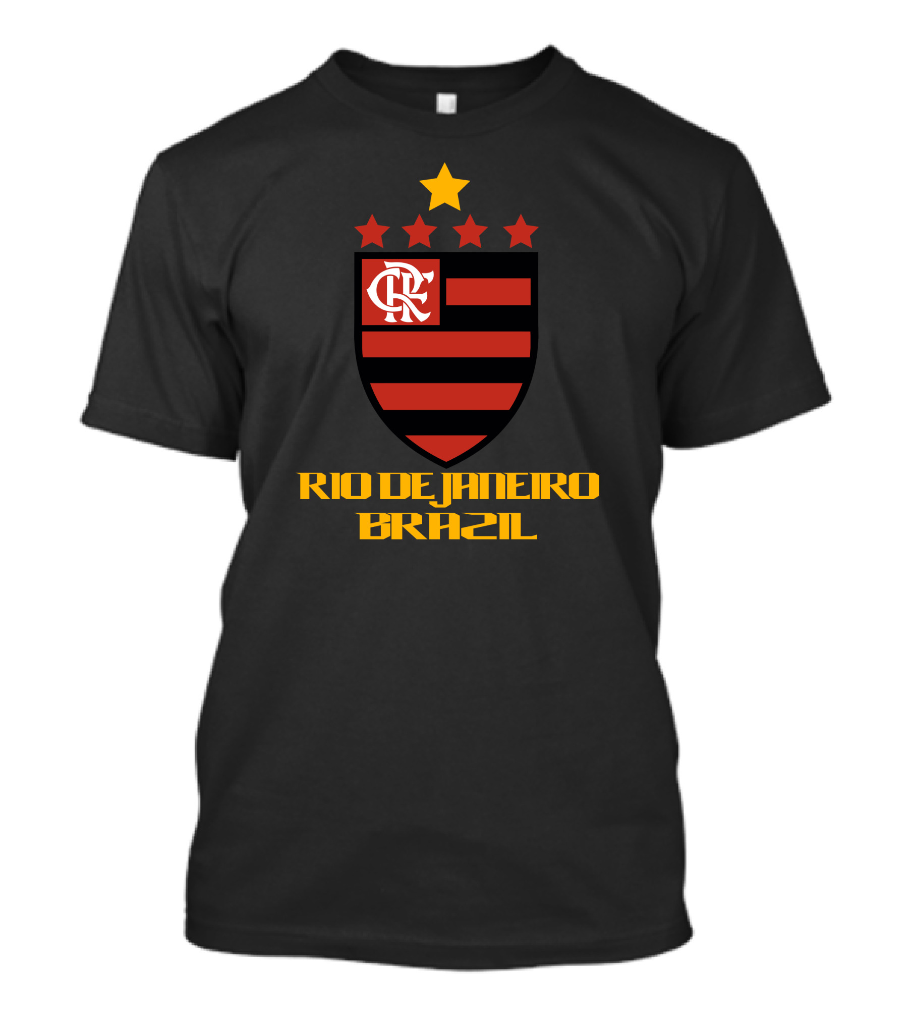 CR Flamengo Rio De Janeiro Brazil Crest And Stars T-Shirt