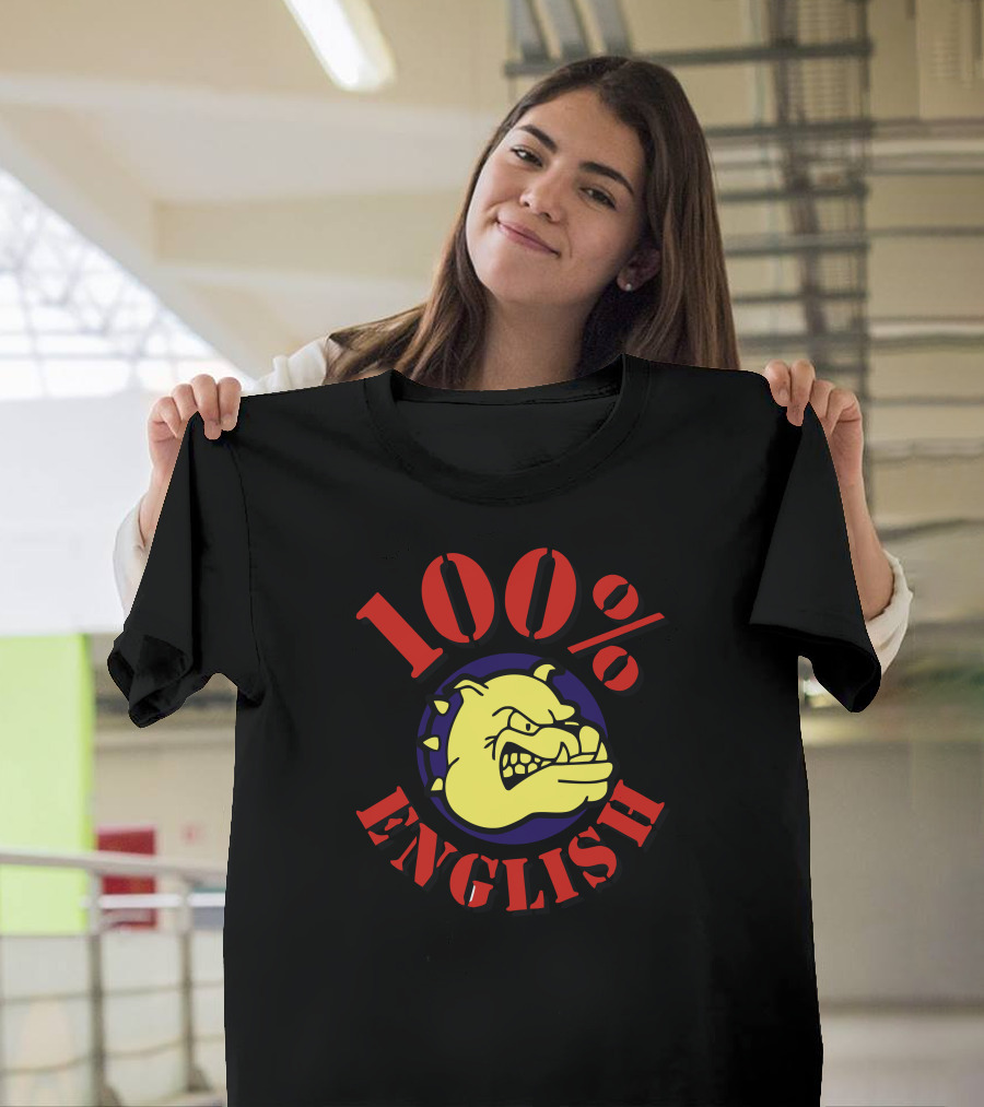 100% English British Bulldog T-Shirt