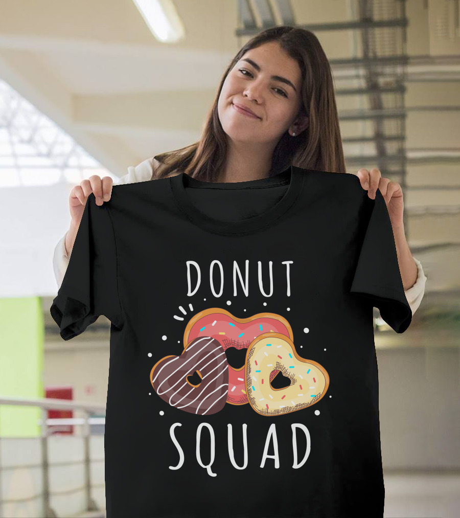 Donut Squad Heart Shaped Donuts with Sprinkles T-Shirt