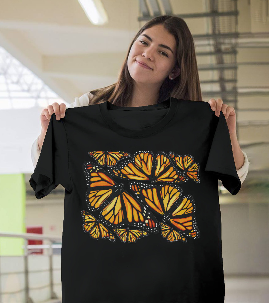 Monarch Butterflies Pattern T-Shirt