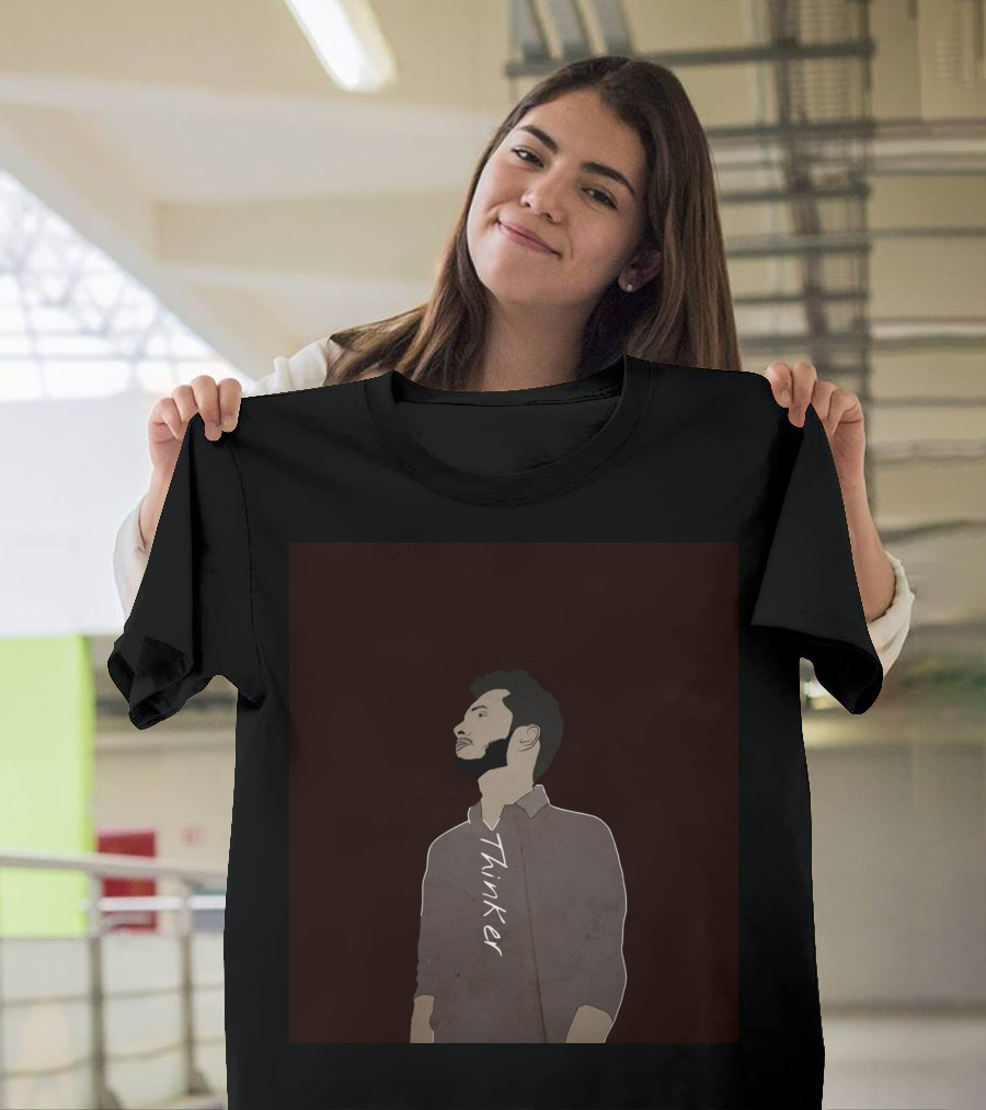 Thinker Image with Pensive Look T-Shirt