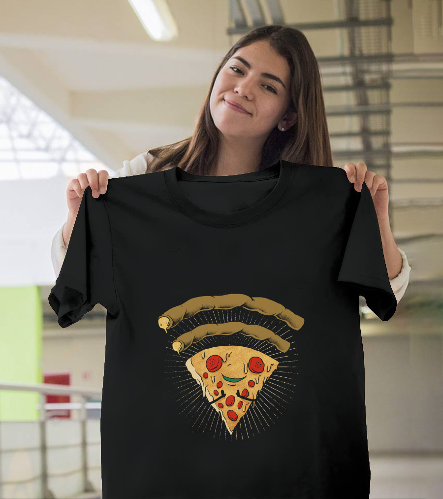 Pizza Signal WiFi Slice with Breadsticks T-Shirt