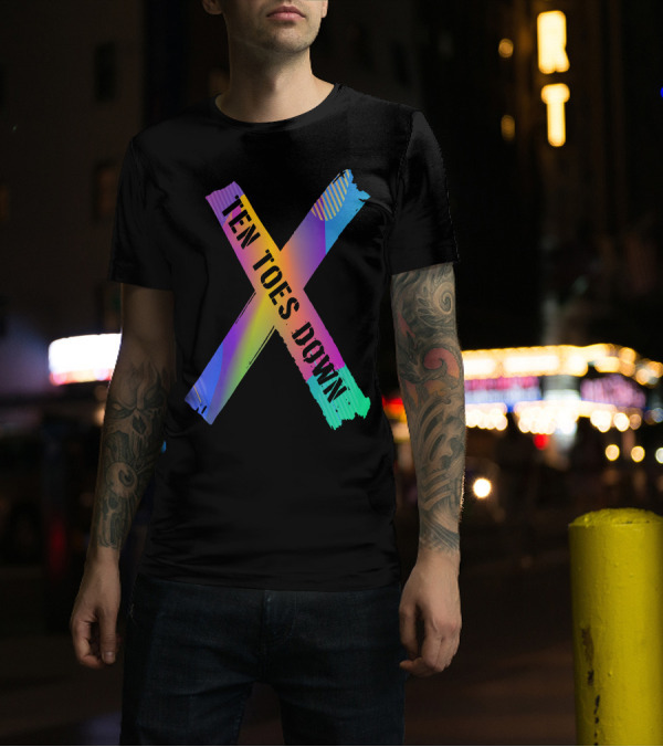 Deestroying Ten Toes Down TTD Merch X In Color Fluid T-Shirt