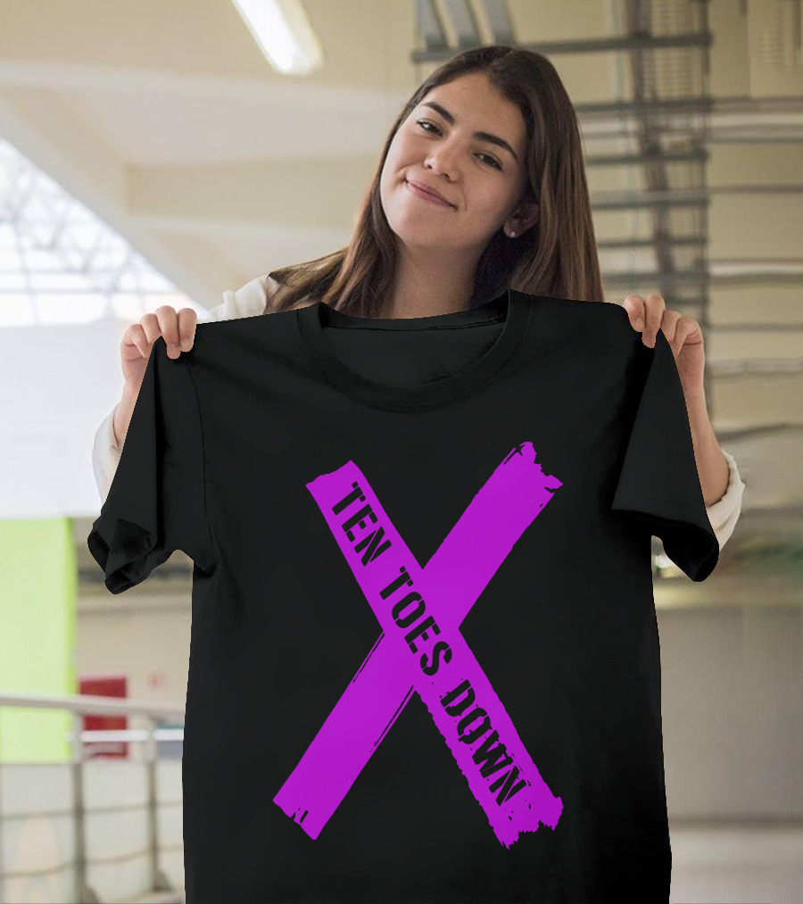 Deestroying Ten Toes Down X TTD Merch Purple T-Shirt