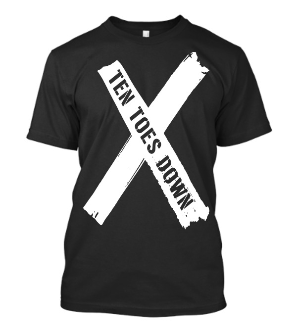 Deestroying Ten Toes Down X TTD Merch In White T-Shirt