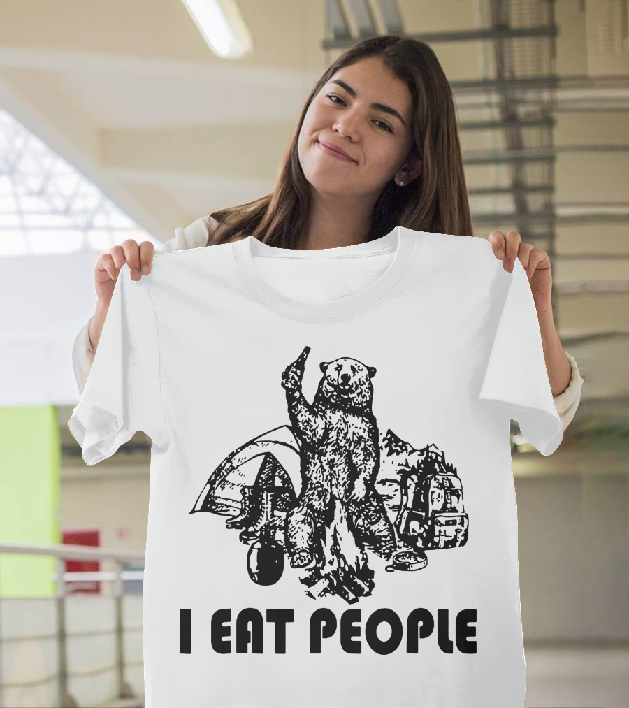 I Eat People Bear Camping Backpack Mountains Tent T-Shirt