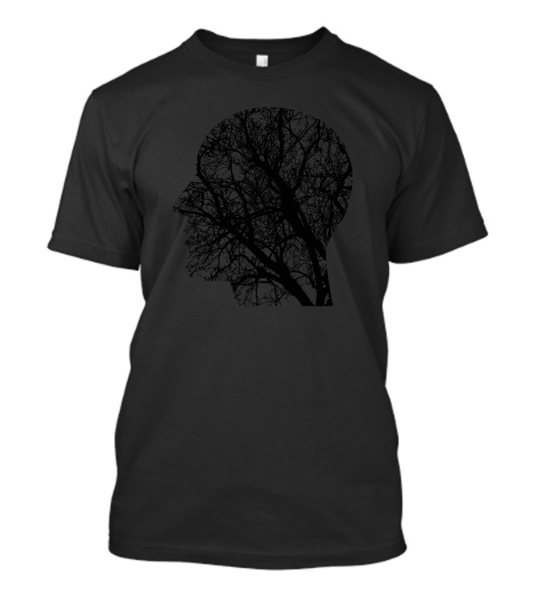 Mental Health Tree Silhouette Head T-Shirt
