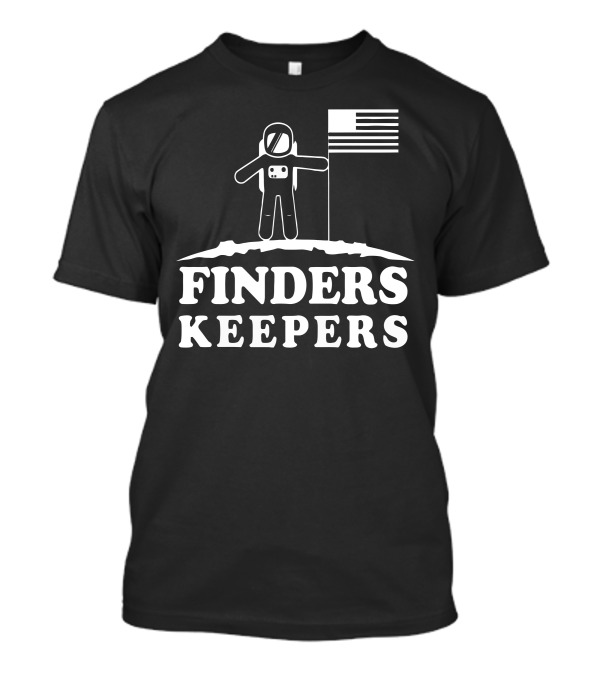 Finders Keepers Moon Astronaut With Flag T-Shirt