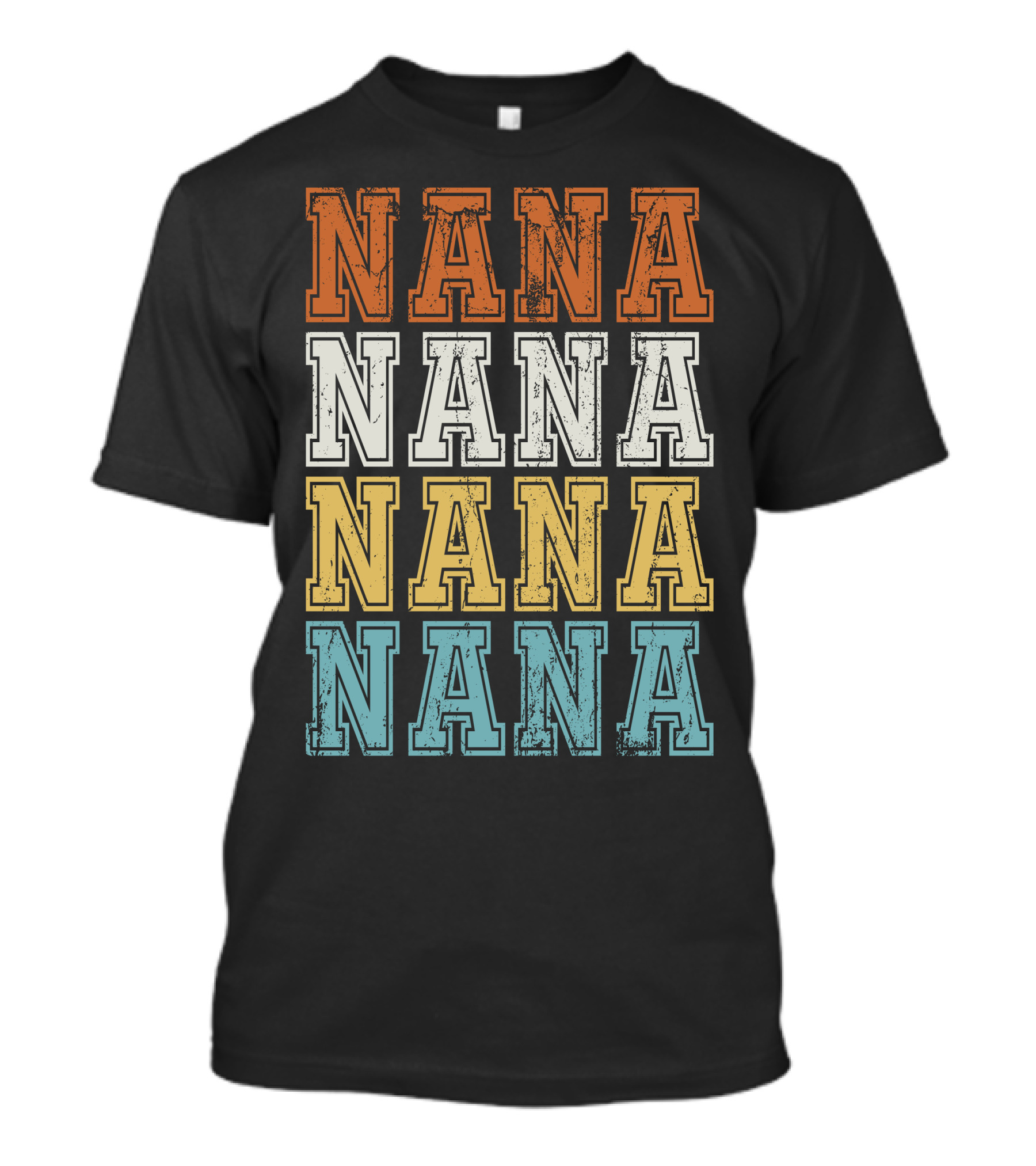 Nana Nana Nana Nana Retro Colorful Text Repetition T-Shirt