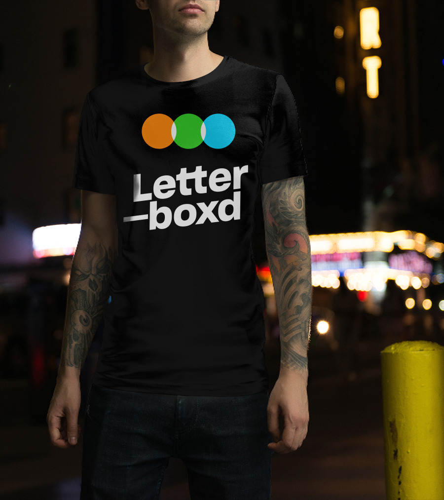 Letterboxd Oblique Orange Green Blue Circles T-Shirt