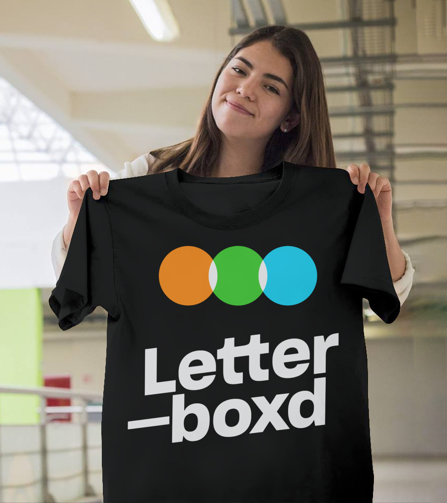 Letterboxd Oblique Orange Green Blue Circles T-Shirt