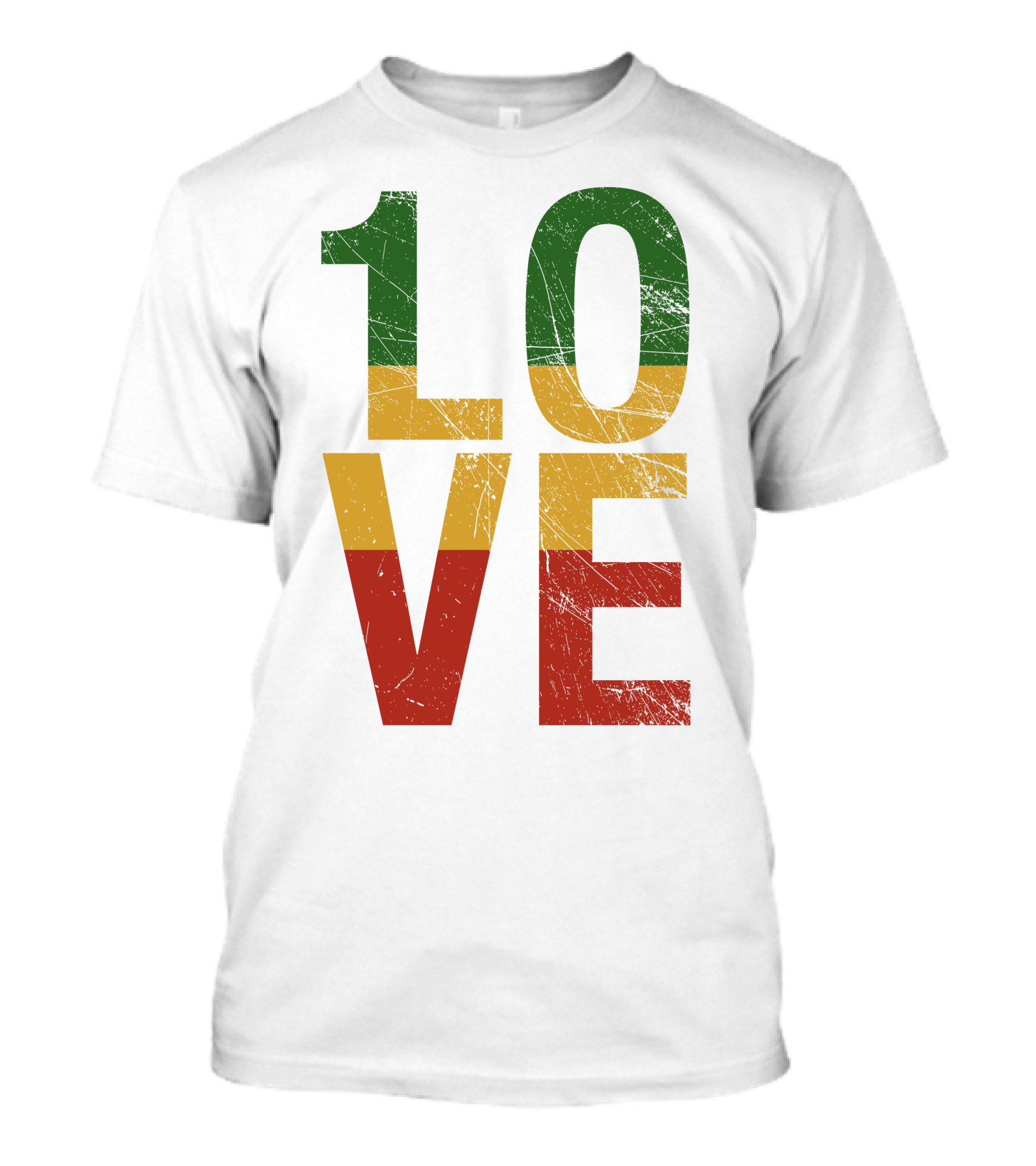 One Love Rasta Reggae Flag Colors T-Shirt