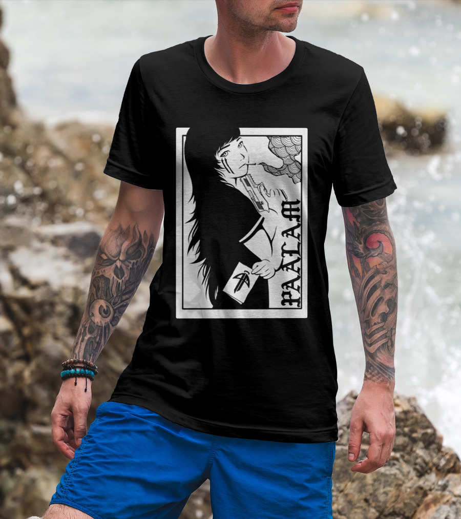 Paalam Playing Card Woman With Gun And Envelope T-Shirt