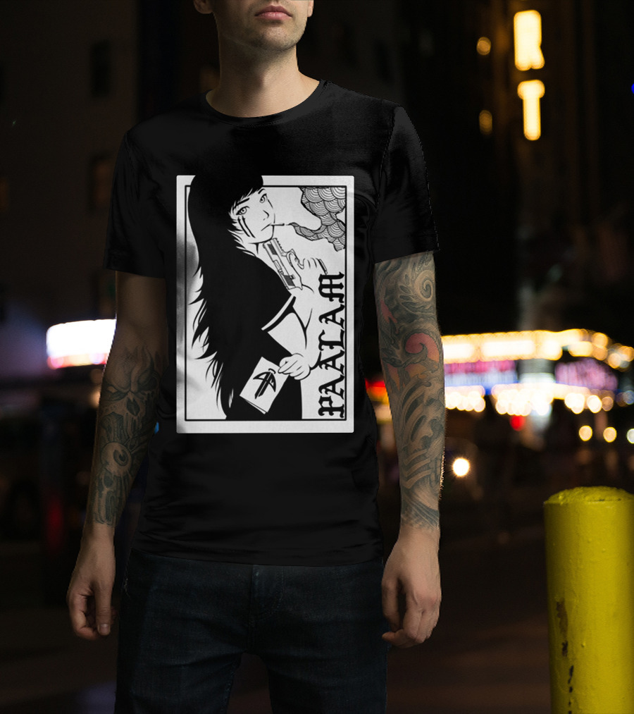 Paalam Playing Card Woman With Gun And Envelope T-Shirt