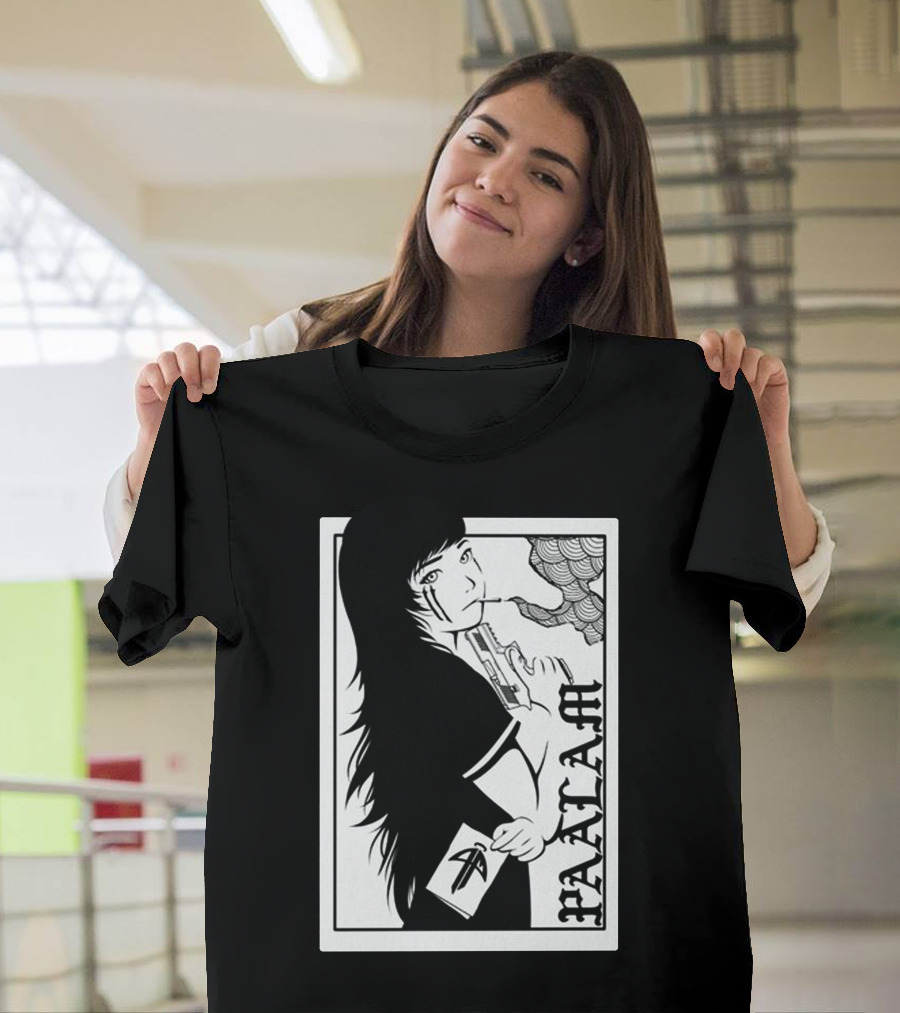 Paalam Playing Card Woman With Gun And Envelope T-Shirt
