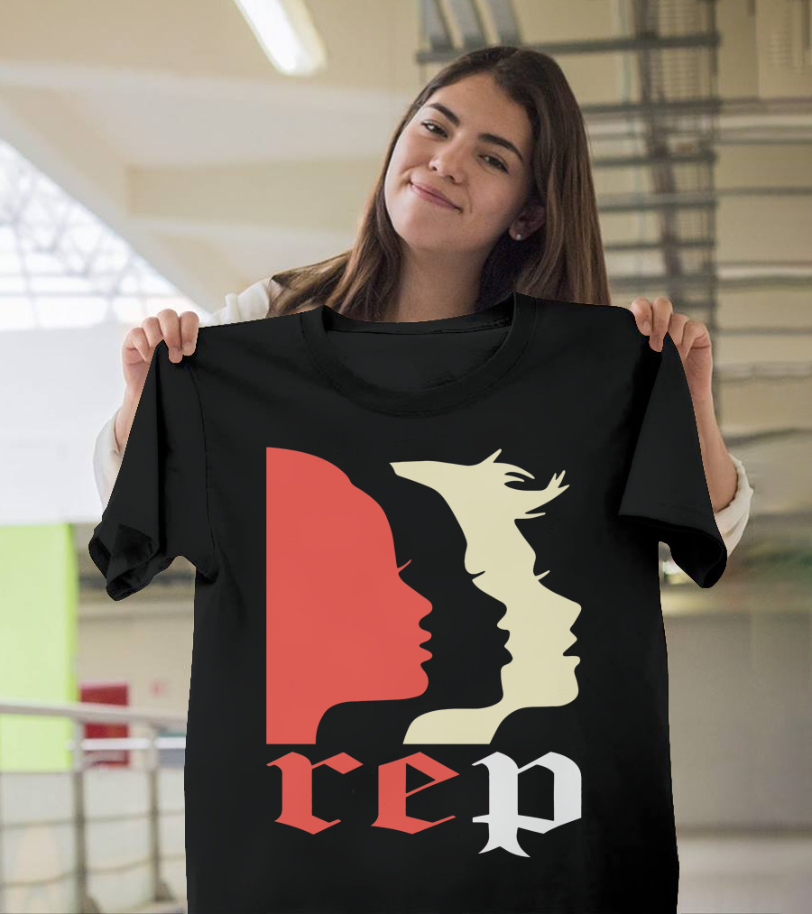 Rep Silhouettes Red and White Profiles T-Shirt