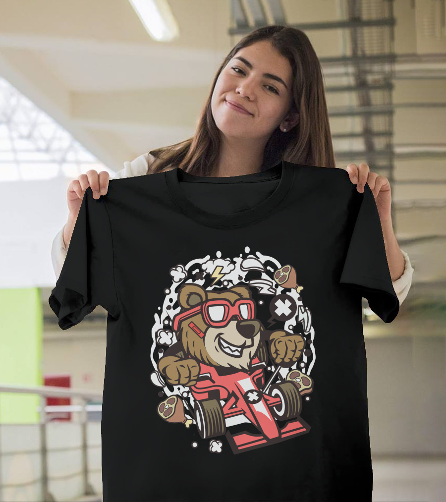 Bear Formula Race Turbo Driver Feast T-Shirt