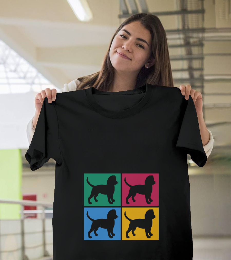 My Best Friend Is A Beagle Paw Prints Colorful Pop T-Shirt