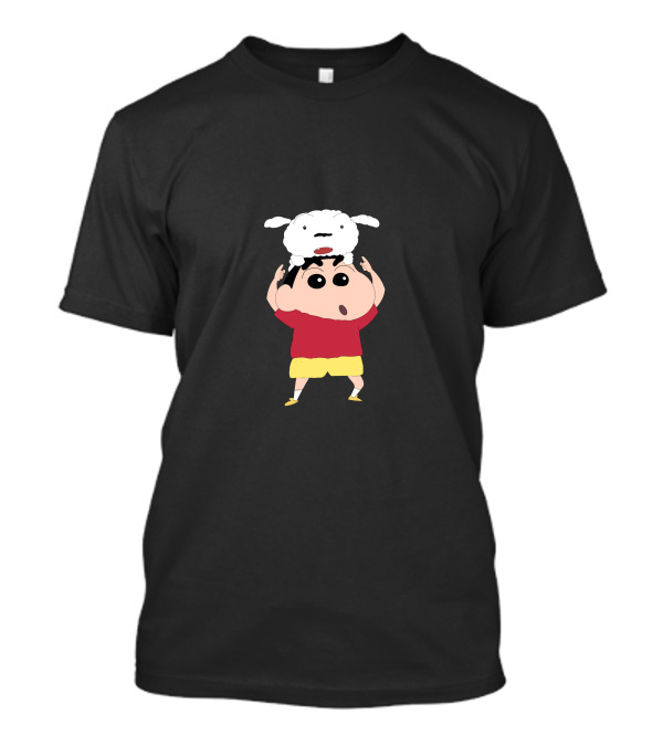 Shin Chan And Shiro Playfully Lifting Adventures T-Shirt