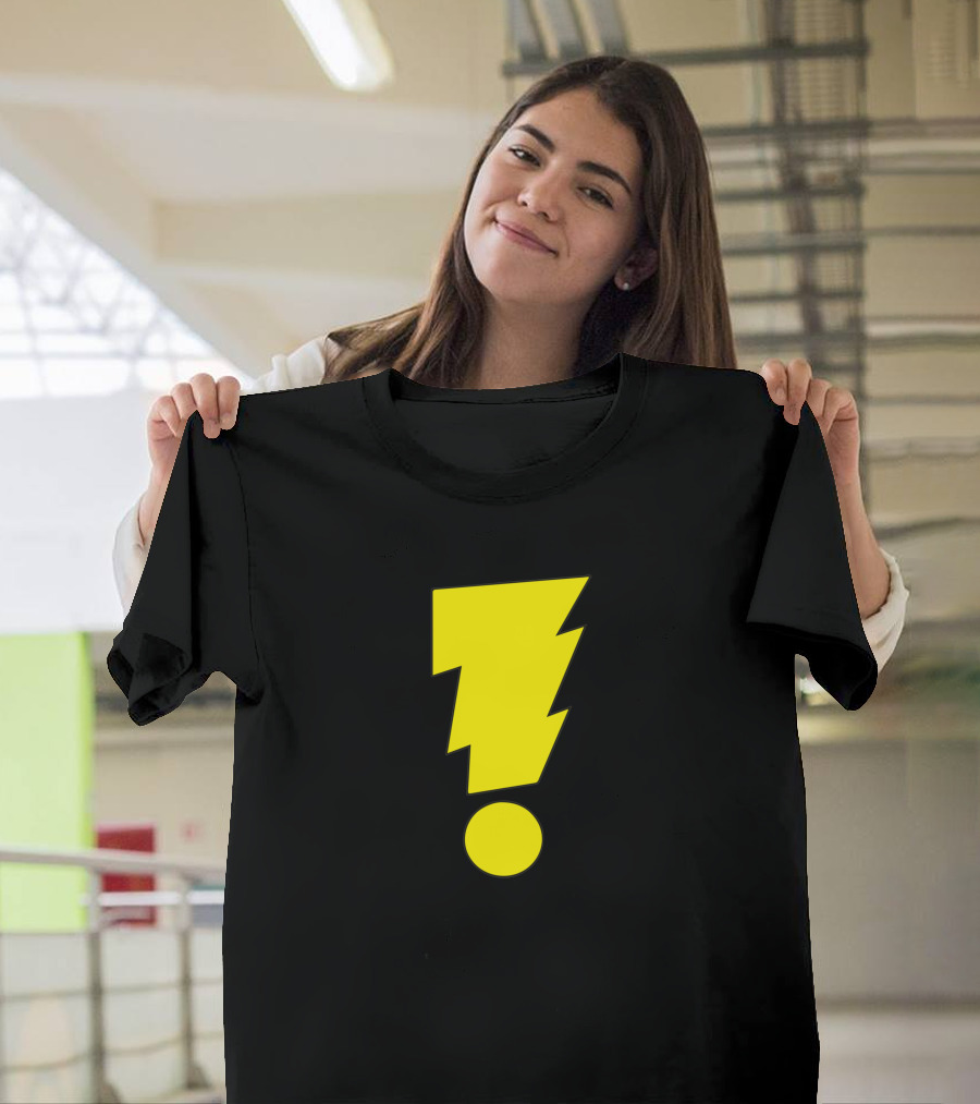 MADMAN Bold Yellow Exclamation Lightning Bolt T-Shirt