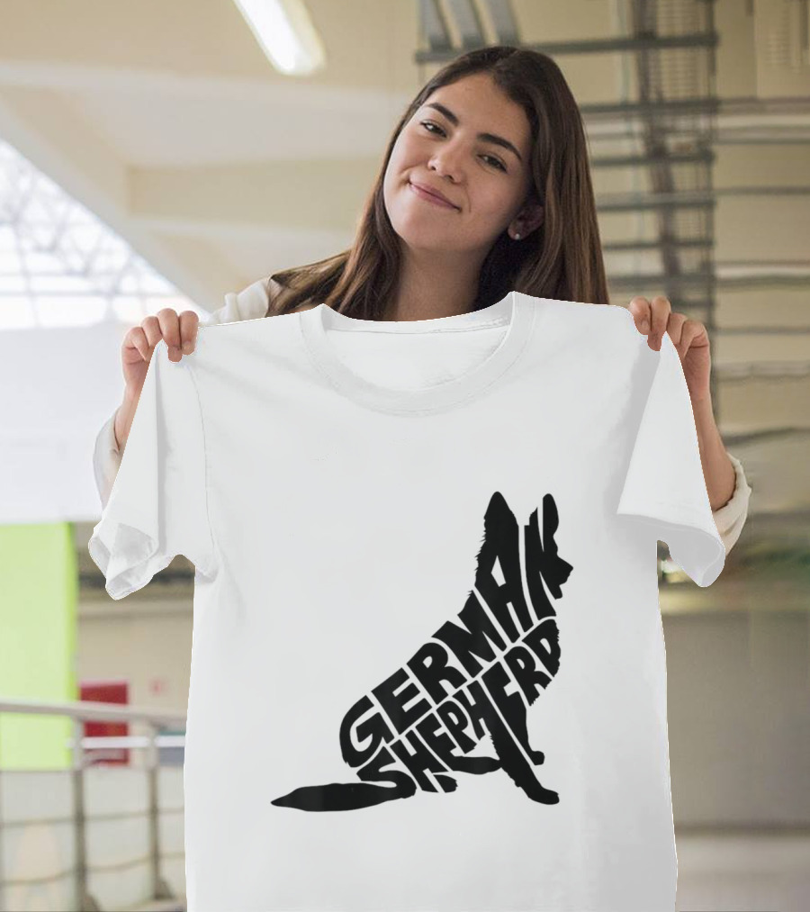 German Shepherd Typography T-Shirt