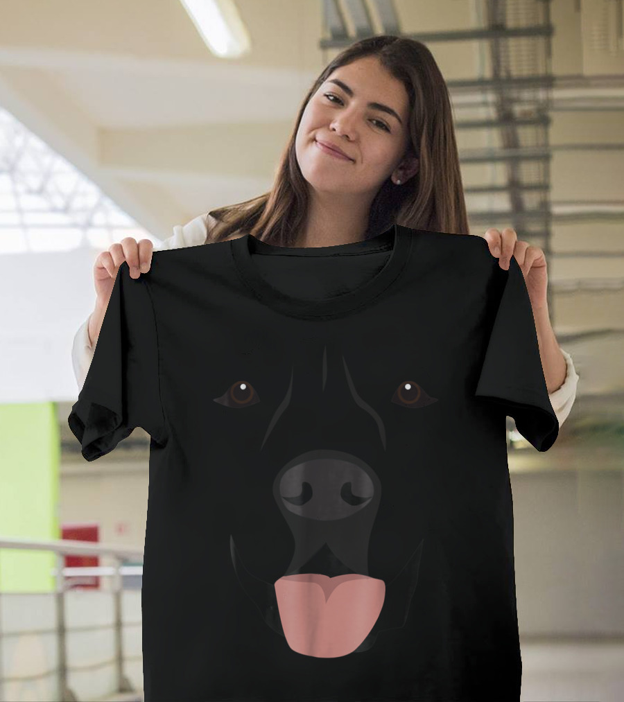 Labrador Face Funny Cute Lab Dog with Tongue Out T-Shirt
