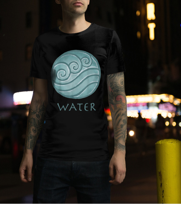Avatar The Last Airbender Water Element Symbol Sketch T-Shirt