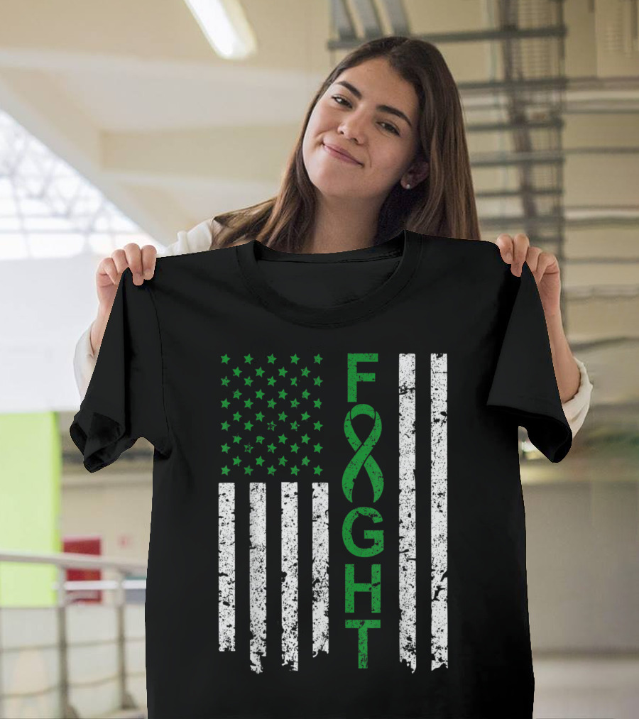 Mental Health Awareness Fight American Flag T-Shirt