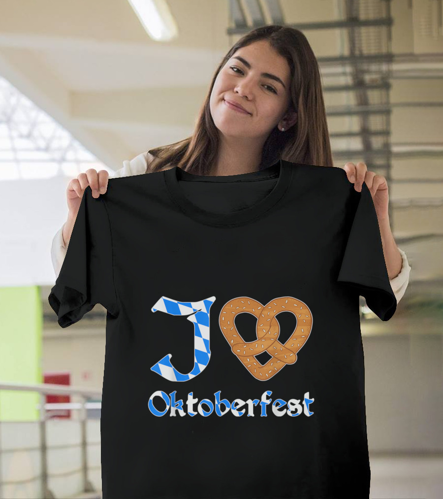 Oktoberfest Bavarian Pretzel I Love Oktoberfest T-Shirt