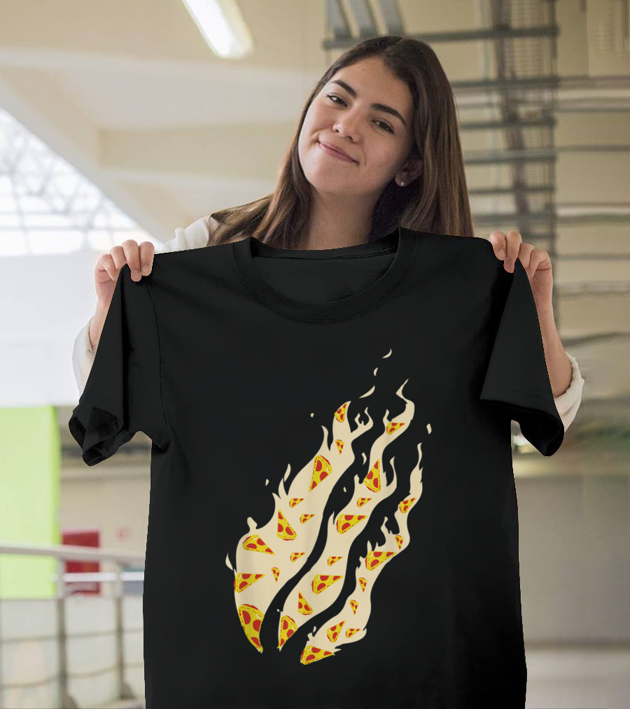 Pizza Fire Nation Gamer Playz Flames T-Shirt