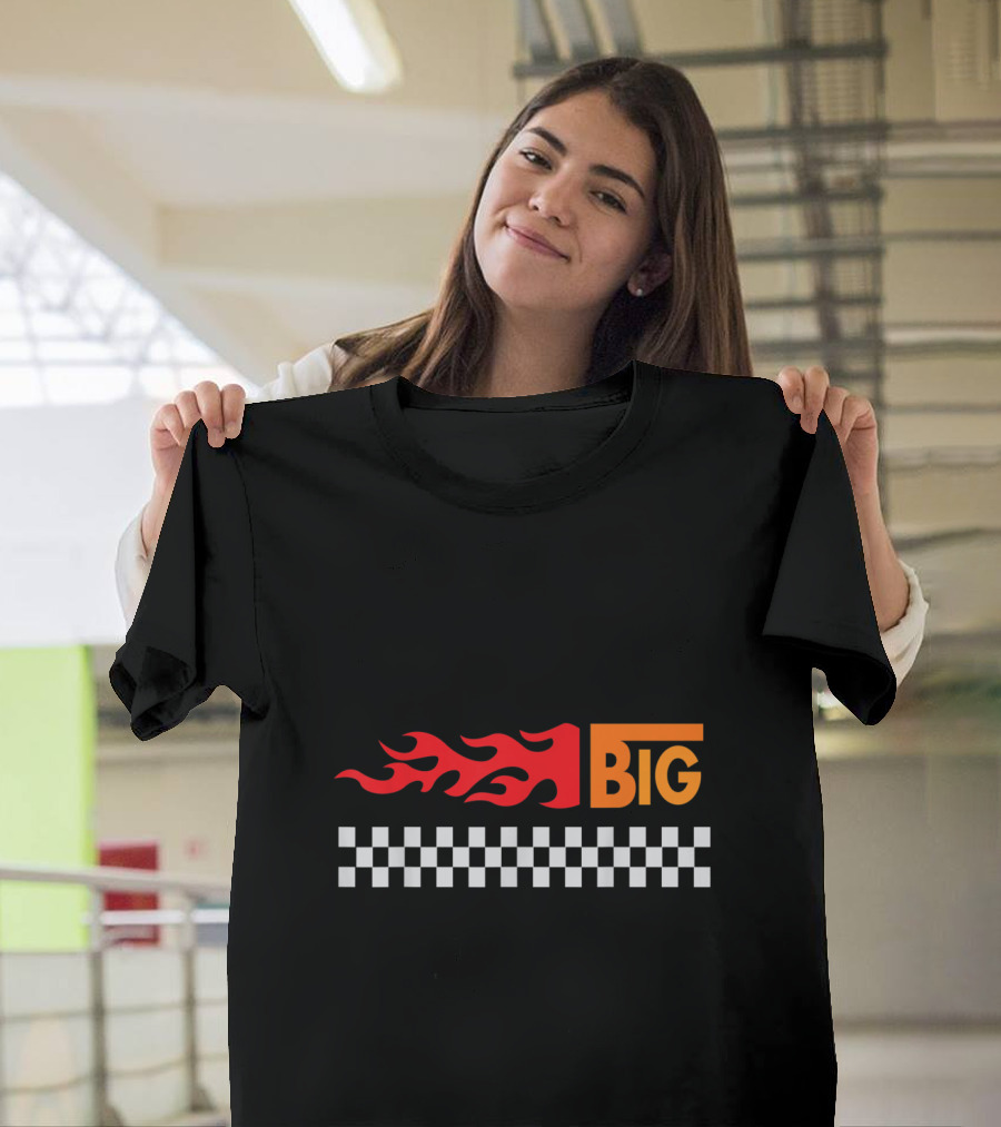 Fire Big Checkerboard Racing T-Shirt
