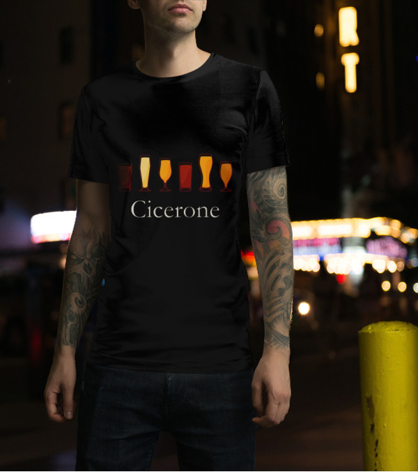 Cicerone Beer Sommelier Craft Drinker Glasses Collection T-Shirt